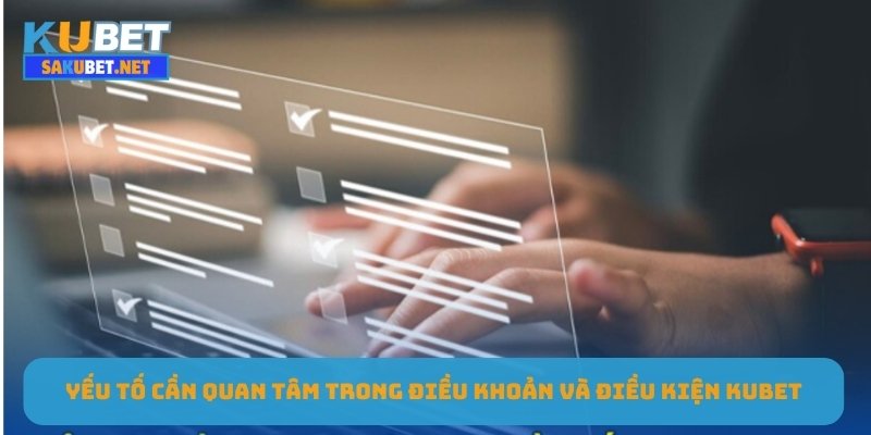 Yếu tố cần quan tâm trong điều khoản và điều kiện Kubet